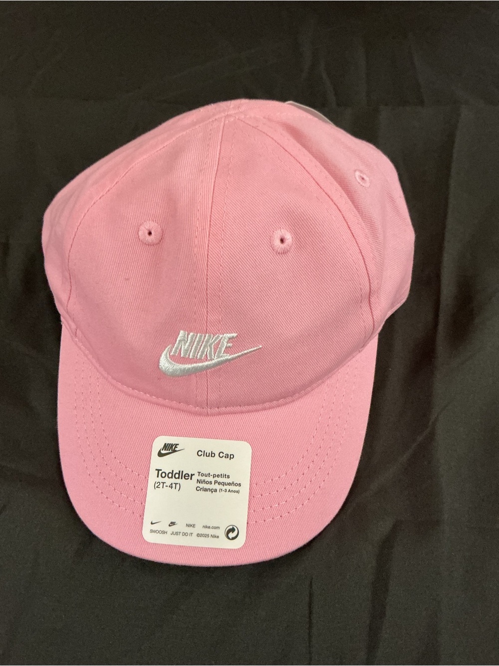 Nike Pink Toddler Club Cap with White Swoosh